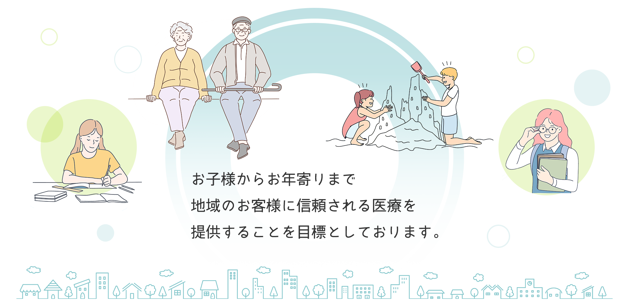 皆様に信頼される 医療を提供することを目標としております。